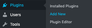 Add New Plugins Menu Screenshot